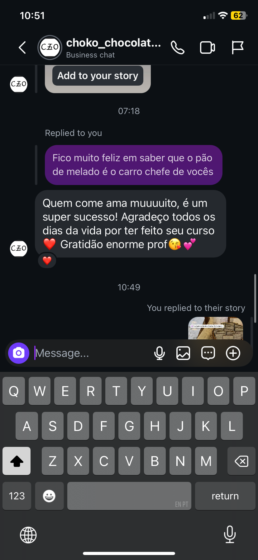 Depoimento de aluna sobre acabamento de vitrine
