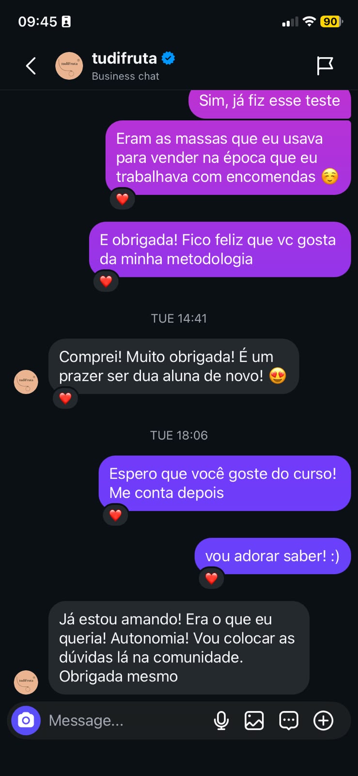 Depoimento de aluna: Confeitaria vegetal com sucesso