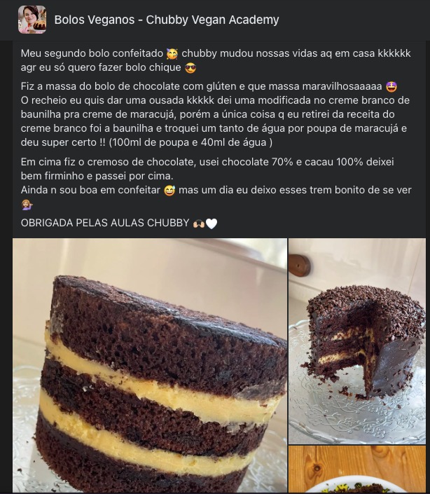 Depoimento de aluna: Massas e recheios vegetais